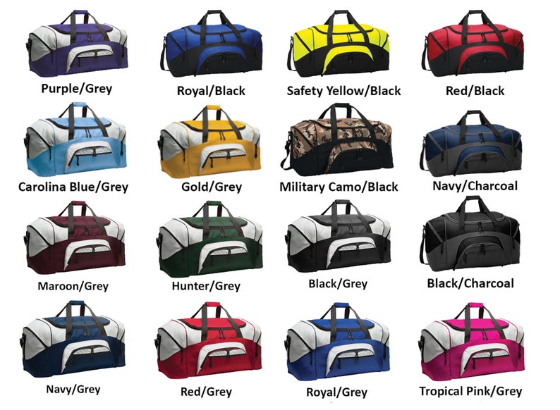 Custom Name Sports Utility Duffle Bag, Monogrammed Gym Bag, Personalized Initial Weekender Bag, Monogram Camping Tote, Carry on Luggage Bag image 6