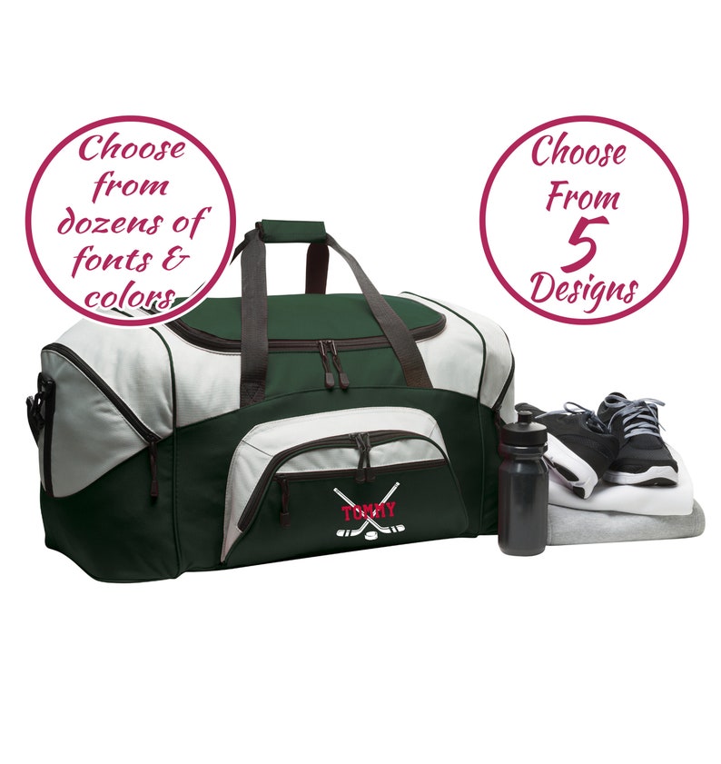 Personalized Hockey Duffel Bag Customized Hockey Duffle Bag Etsy