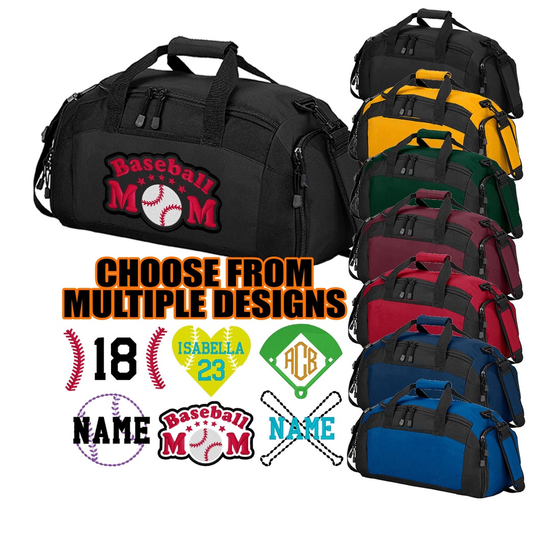 Personalized Baseball Duffel Bag With Shoe Compartment Custom Softball