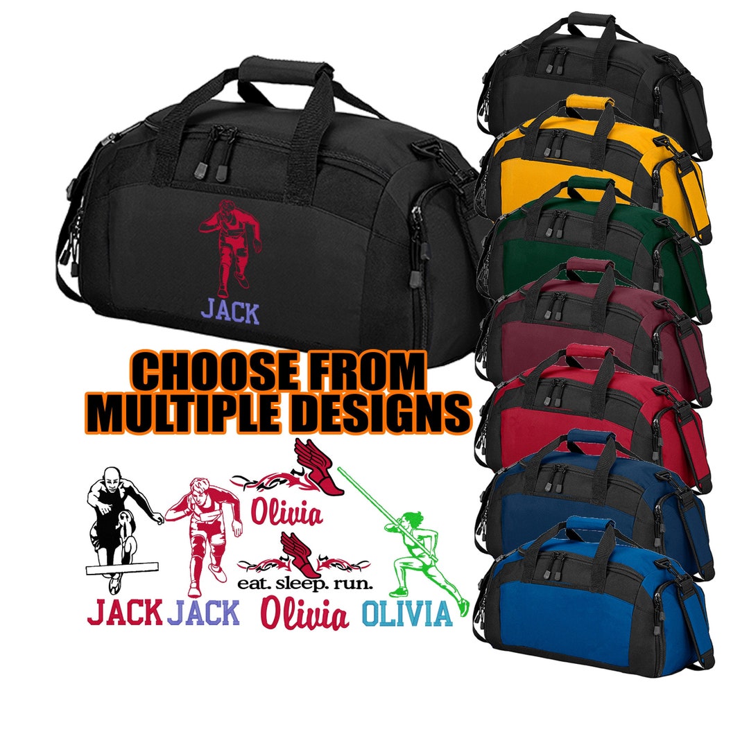 Personalized Track & Field Duffel Bag Custom Track Gym Bag Cross