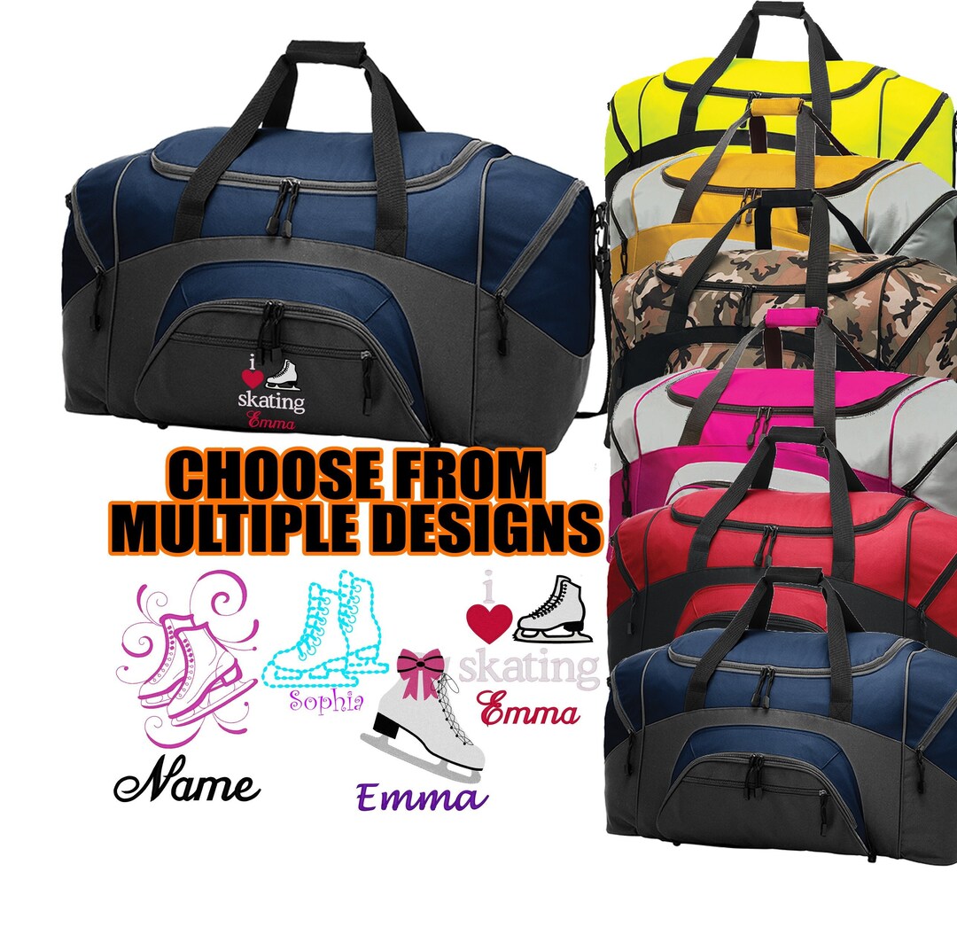 Personalized Figure Skating Duffel Bag Customized Ice Skating Bag
