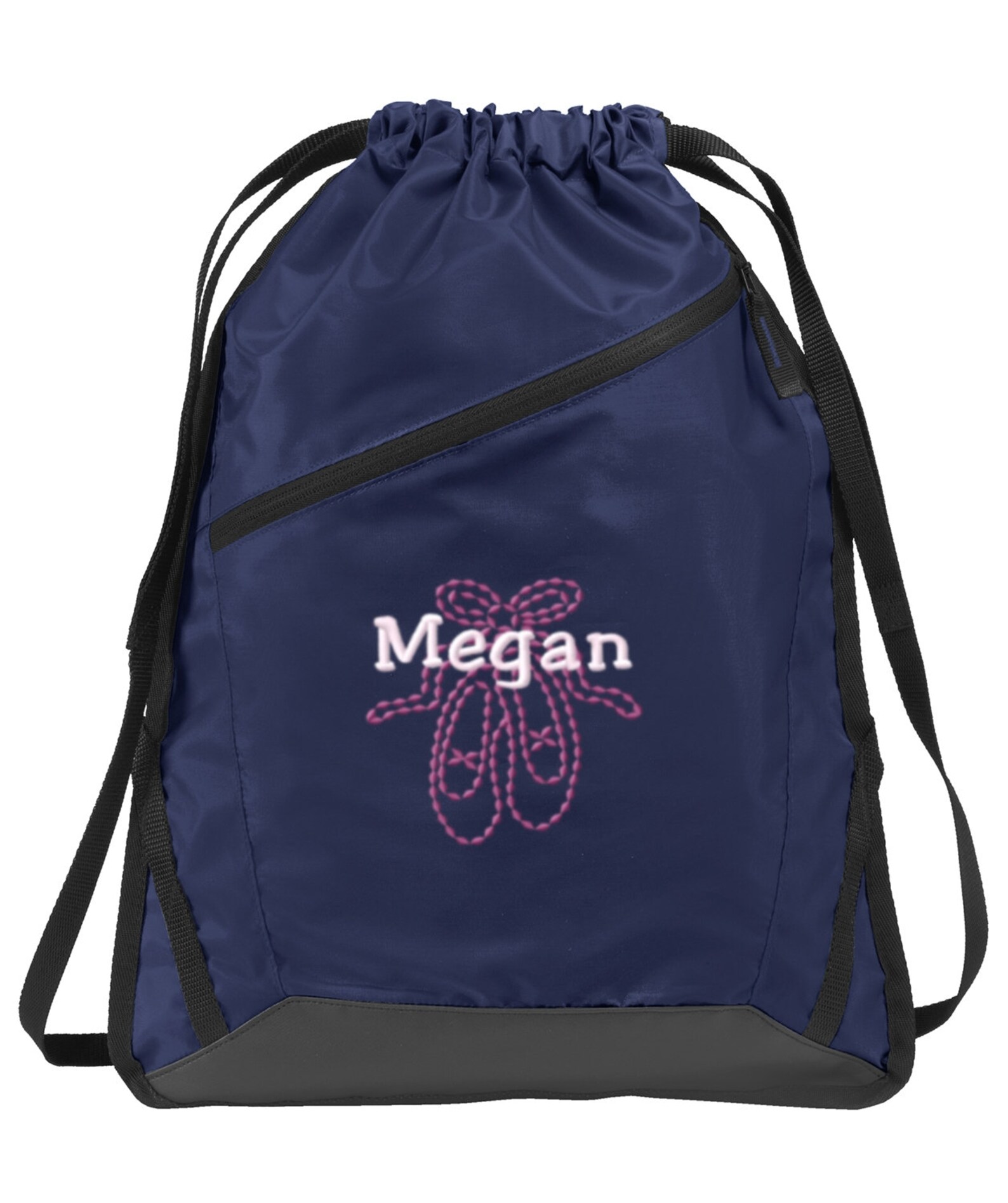 personalized ballet shoes zip-it cinch pack with free personalization & free shipping bg616