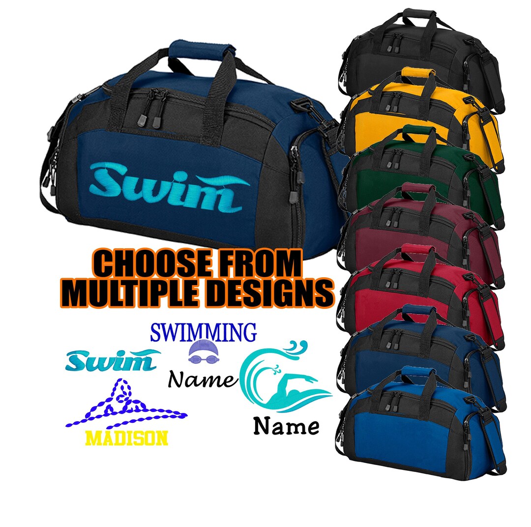 Personalized Swim Duffel Bag With Shoe Compartment Custom Swimming Gym Bag Swim Team Bags