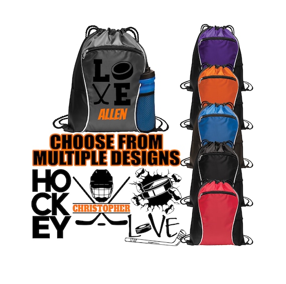 Personalized Hockey Drawstring Cinch Bag -  Canada