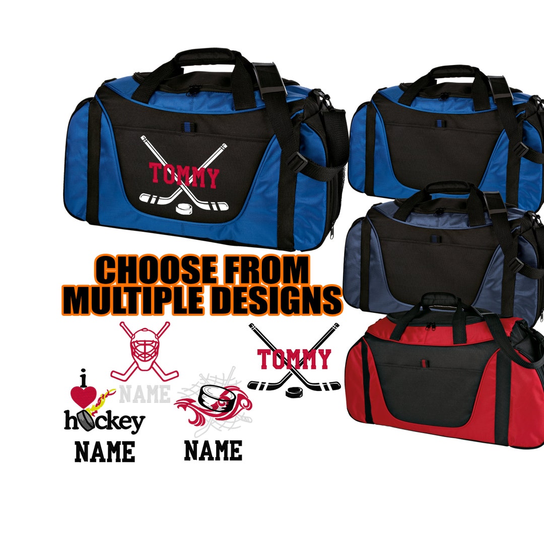 Personalized Hockey Gym Bag Custom Hockey Duffle Bag Hockey Team Bags Hockey Player Gift Etsy