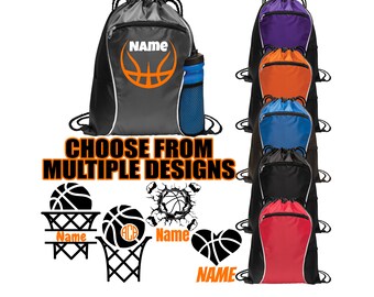 Personalized Basketball Drawstring Cinch Bag