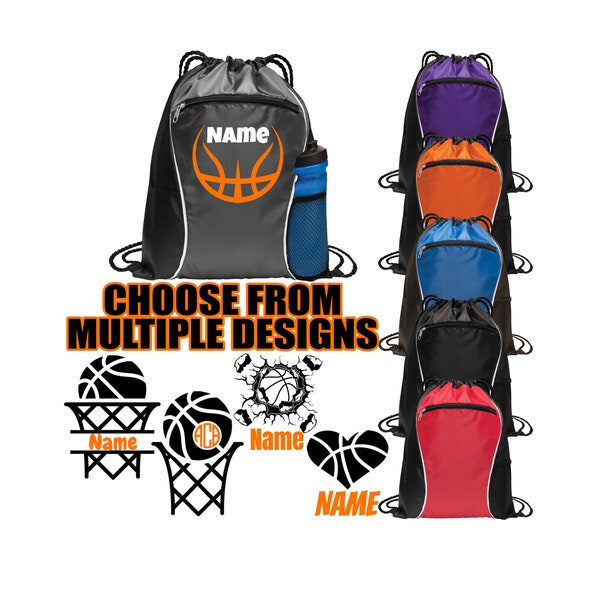 Personalized Basketball Drawstring Cinch Bag