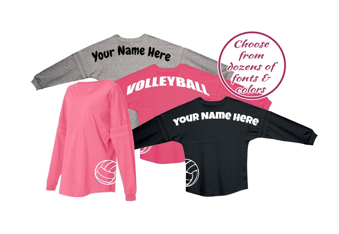 Volleyball Long Sleeve Shirt Volleyball Pom Pom Jersey Gift for