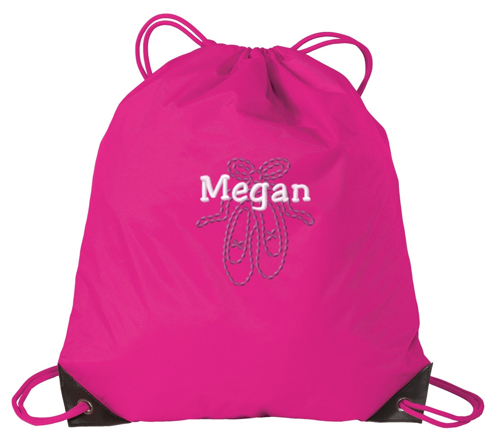 personalized ballet shoes drawstring sack cinch backpack with free personalization & free shipping bg85