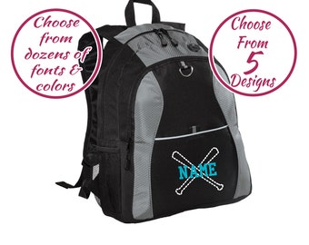 backpack with baseball design