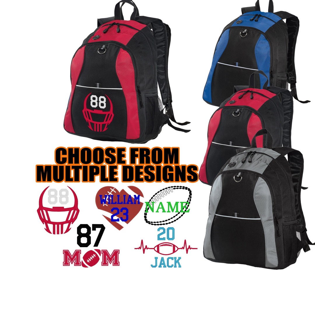 Personalized Football Backpack Custom Football Bag Football Team Gift