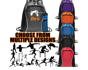 Personalized Track & Field Drawstring Cinch Bag