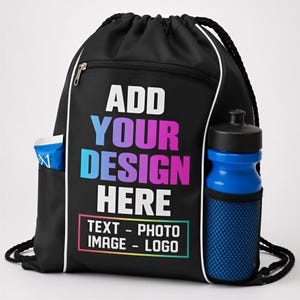 Personalized Drawstring Gym Bag: Custom Name Sports Sack