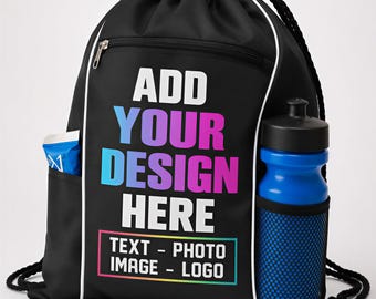 Personalized Drawstring Gym Bag: Custom Name Sports Sack