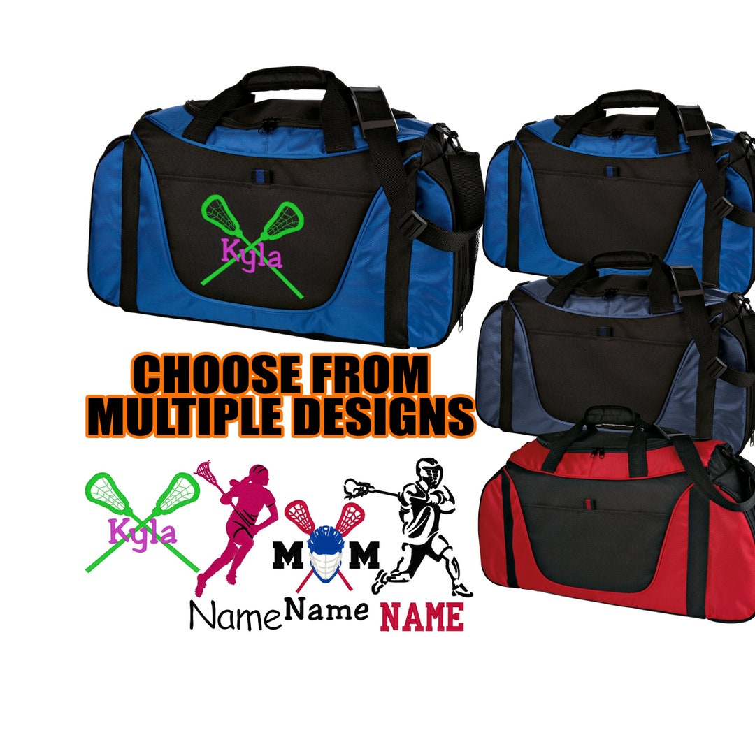 Personalized Lacrosse Gym Bag Custom Lacrosse Duffle Bag Etsy