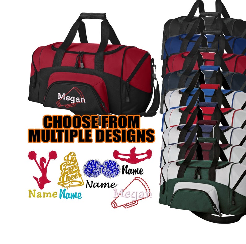 Personalized Cheerleading Duffel Bag Customized Cheer Bag Cheer Team Bags Cheerleader Gift image 1