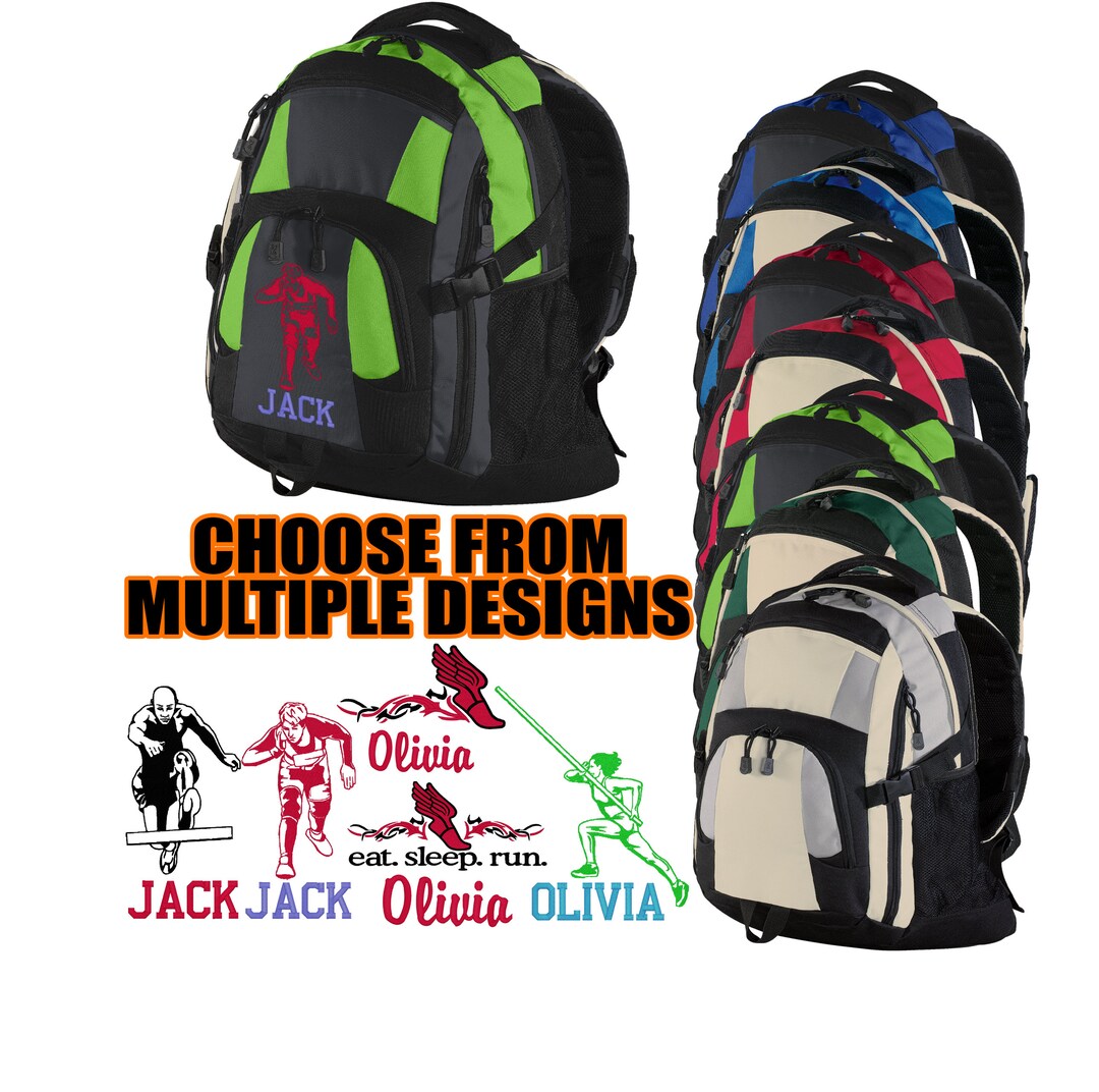 Personalized Track and Field Backpack Custom Track and Field Etsy
