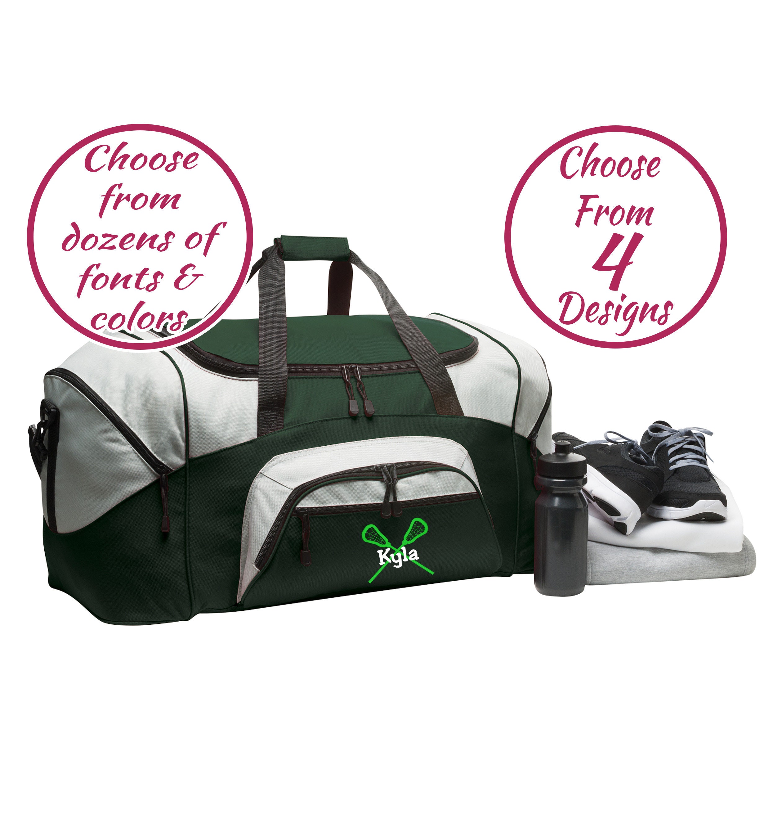 Personalized Lacrosse Duffel Bag Customized Lacrosse Duffle Etsy