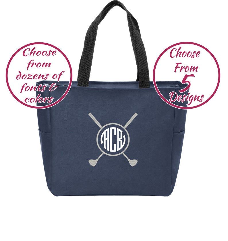 Personalized Golf Tote Bag With Zipper Custom Golfing Etsy