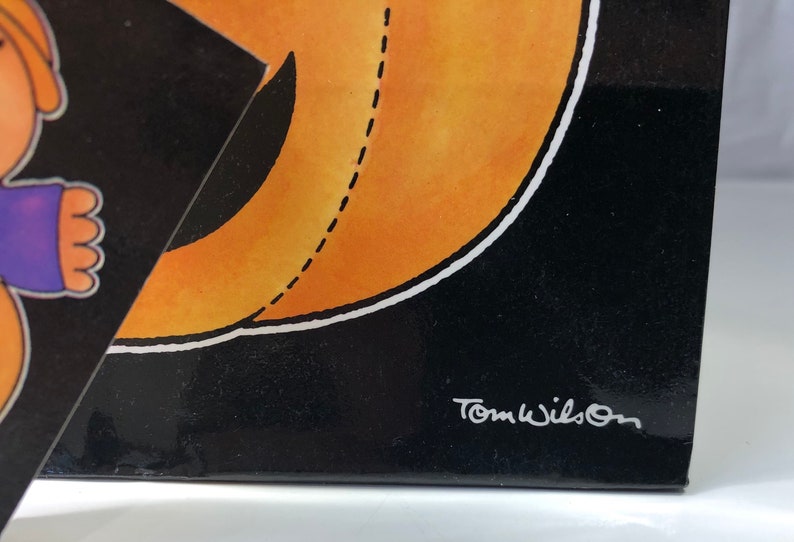 Boo! Vintage Ziggy Cartoon Comic Character Jack O Lantern Pumpkin Small Halloween Gift Bag 1980\u2019s Kid