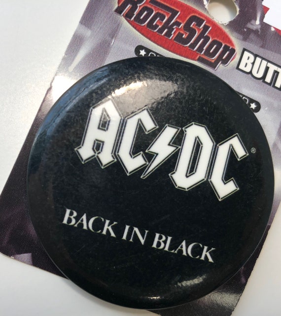 AC DC Rock Band Button, Heavy Metal Music Pin, Ba… - image 1