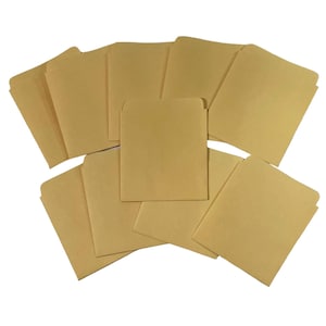 10 envelopes de Manila, bolso para cartão de biblioteca, vazio, não utilizado, cartão de recuperação, artesanato em papel, diário de sucata, livro de recortes