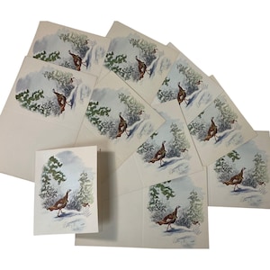 Vintage Greeting Card Lot 10 Cards Wild Turkey 60s 70s Christmas Holiday Nature Paper Ephemera Mixed Media Collage Scrapbooking