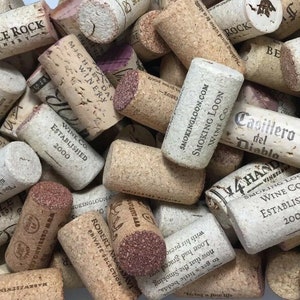 Mixed Lot of 10 Salvaged Natural Wine Corks Vase Filler, Wine Party Decor, Wedding Decoration, Cork Craft Supply, DIY Upcycle Reuse Project