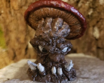 Angry Mushroom Statue , Garden decor, for FAIRY GARDENS