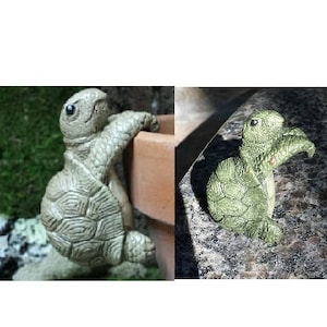 Turtle pot hanger, garden decoration, for fairy gardens