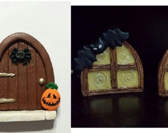 Halloween Fairy door, for fairy gardens