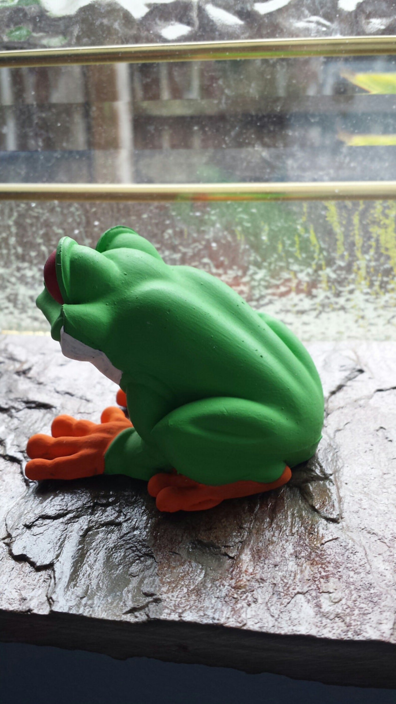 Tree Frog Figurine Garden Decoration Tree Frog Statue Etsy