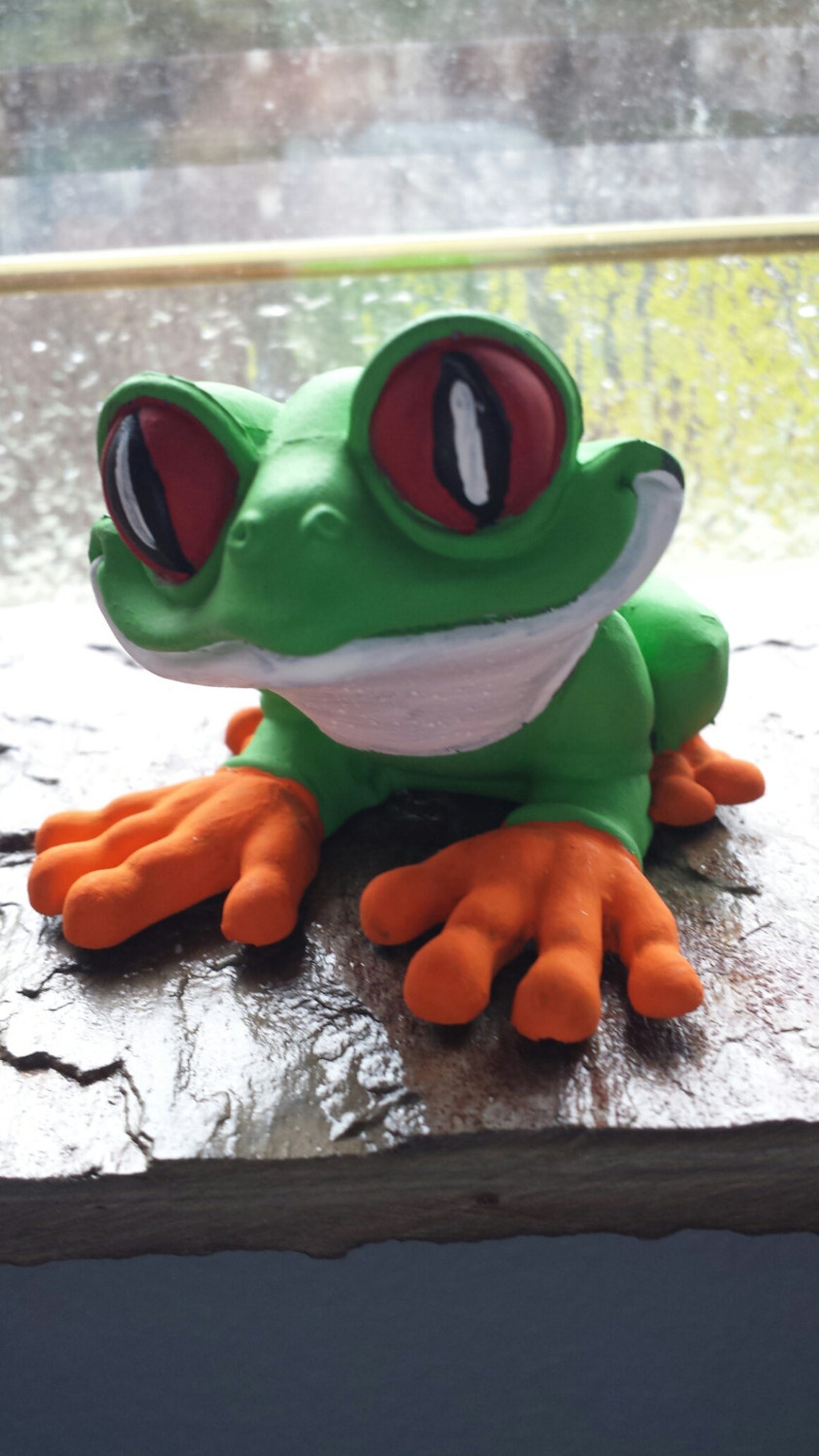 Tree Frog Figurine Garden Decoration Tree Frog Statue Etsy
