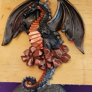 Dragon ornament, Dragon Hanging decoration, Dragon magnet, Hanging dragon, Earth Dragon, Christmas Ornament