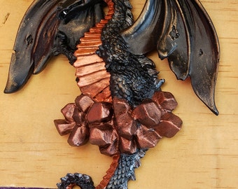 Adorno de dragón, Decoración colgante de dragón, Imán de dragón, Dragón colgante, Dragón de tierra, Adorno navideño