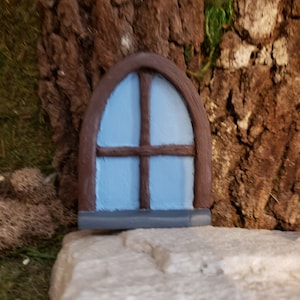 Window for fairy house, fairy gardens Blue light