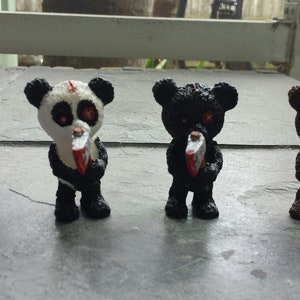 Scary Teddy Bear for Fairy gardens/miniature gardening