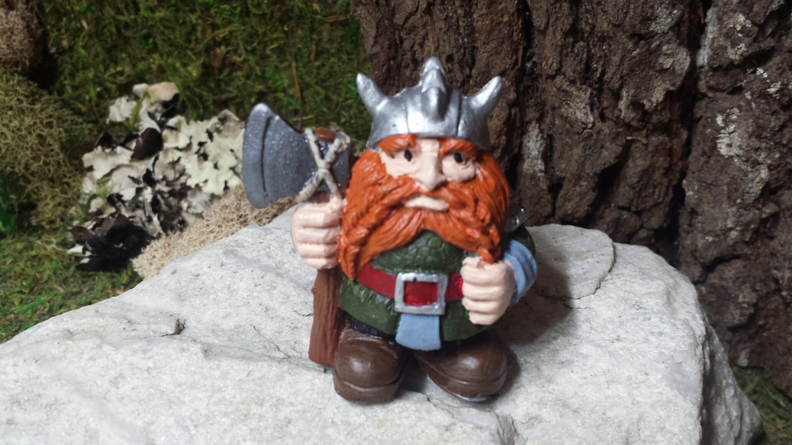 Viking Gnome Statue Drawf statue Elf Viking StatueMini Etsy