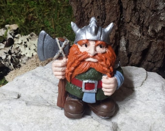 Viking Gnome Statue, Drawf statue, Elf, Viking Statue,Mini Garden decor, Fairy doors, for fairy gardens