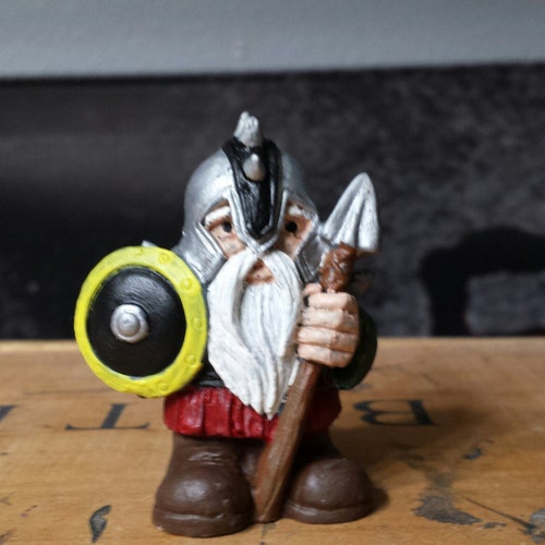 Viking Gnome Statue Drawf Statue Elf Viking Statuemini Etsy