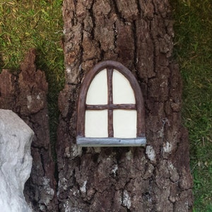 Window for fairy house, fairy gardens Brown