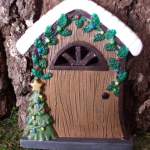 Christmas Fairy door, Elf door, mouse door, Gnome door