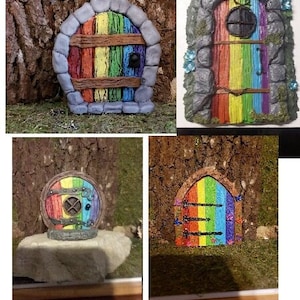 Fairy doors with rainbow colors Various sizes