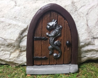 Fairy door, Gnome door, Gothic door with Dragon