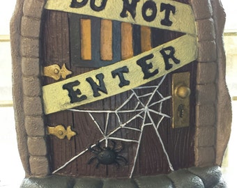 Halloween Fairy door, doorway to middle earth, spooky fairy door