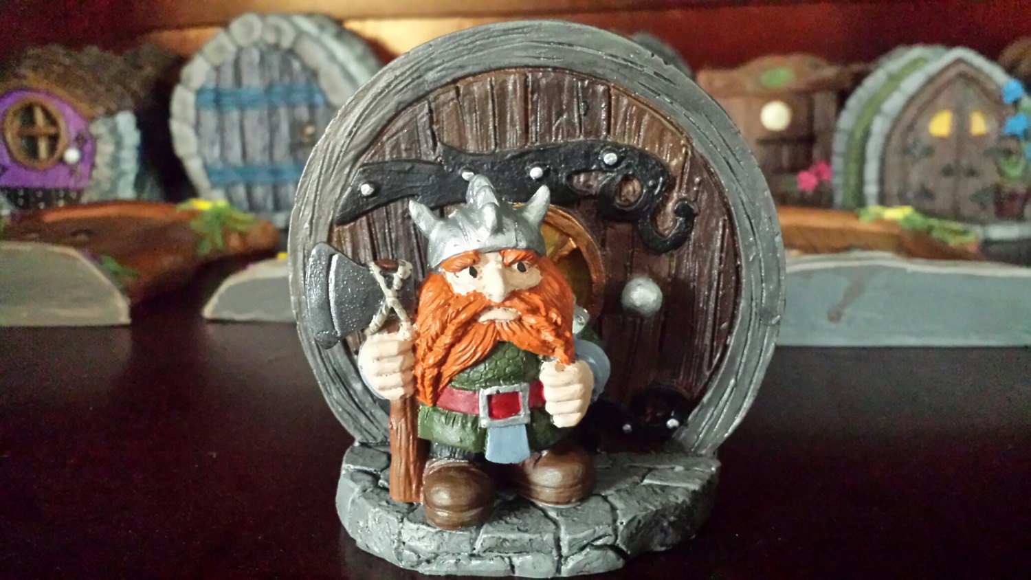 Viking Gnome Statue Drawf Statue Elf Viking Statuemini Etsy