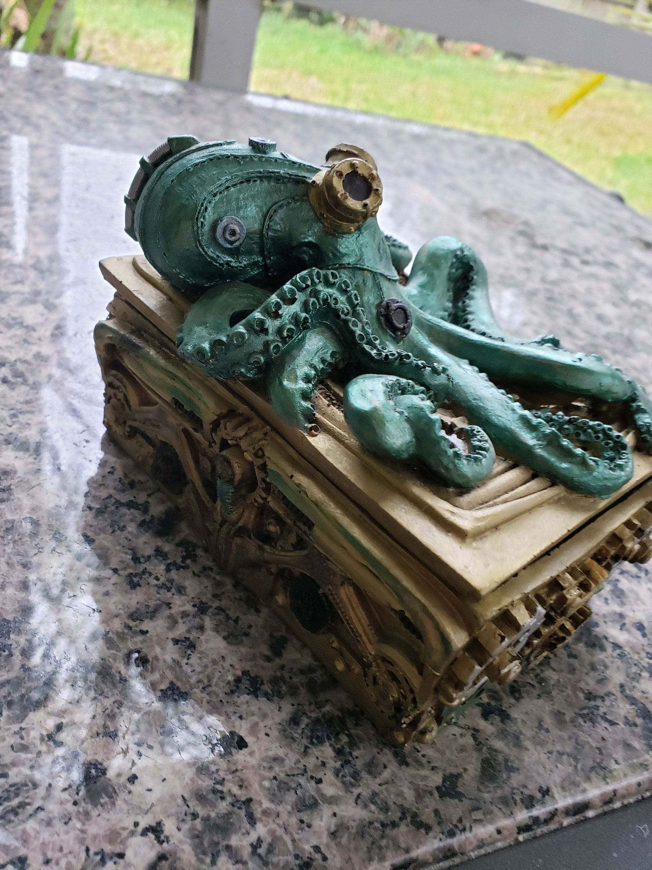 Steampunk Octopus Treasure Box, Bronze Resin Trinket Box - Etsy