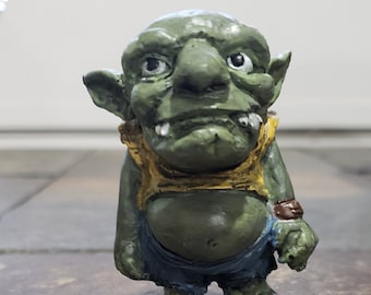 Estatua de ogro para jardín, estatua de jardín en miniatura, jardines de hadas de trolls