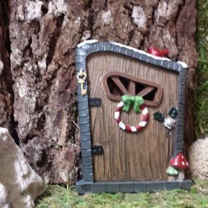 Christmas Fairy door, Elf door, mouse door, Gnome door