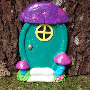 Fairy Door/ Gnome door For fairy gardens Purple top door